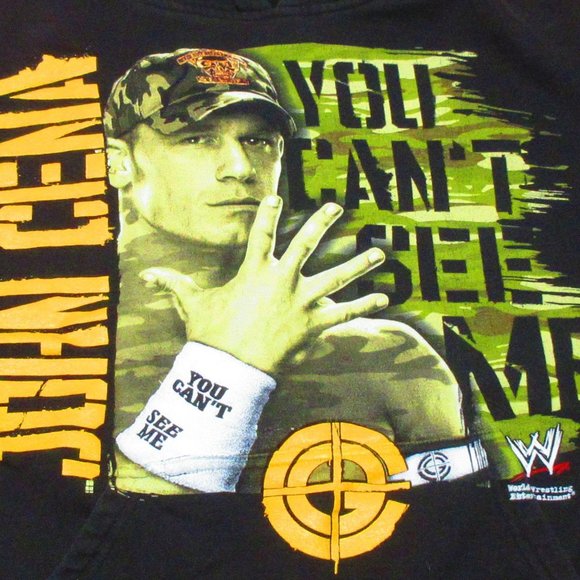 WWE John Cena You Can't See Me Kids/Youth Hoodie Size L - Picture 2 of 5